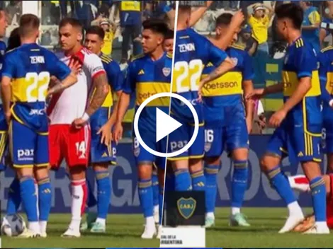 VIDEO | Cavani se peleó con González Pírez y lo empujó en pleno Boca-River