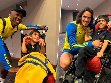 El gran gesto que tuvieron los jugadores de Boca con un pequeño hincha en Córdoba