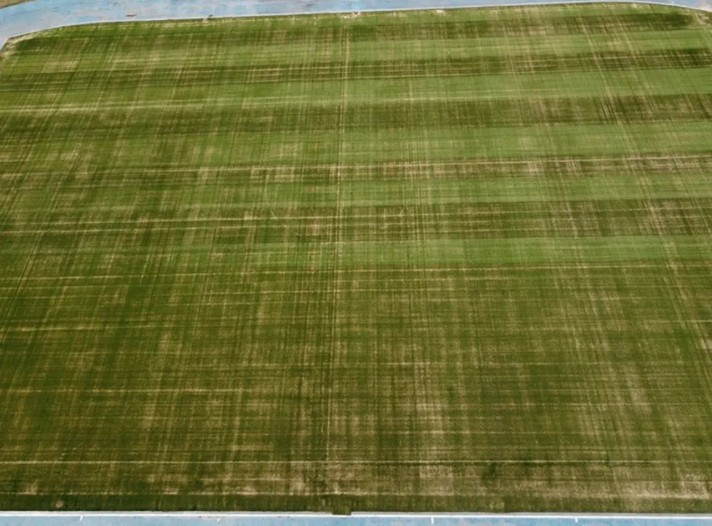 Así está el campo de juego del Kempes. (Olé)