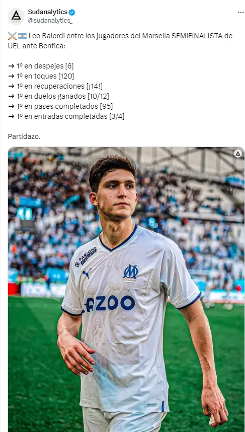 El gran partido de Blaerdi contra Benfica.