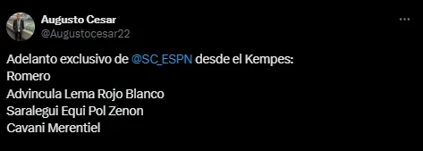 Martínez definió el equipo.