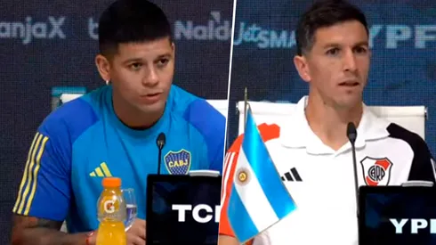 Marcos Rojo y Nacho Fernández hablaron en la previa de Superclásico.