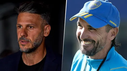 Martín Demichelis y Diego Martínez, cara a cara en el Superclásico.