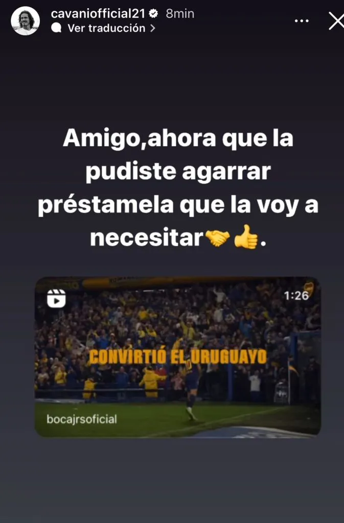 La historia de Edinson Cavani. (Captura)