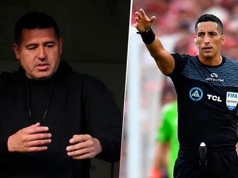 El palito de Riquelme al árbitro del Boca-River: "Era roja"