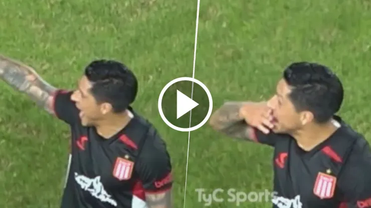 El gesto de Enzo Pérez a Marcos Rojo en La Plata.