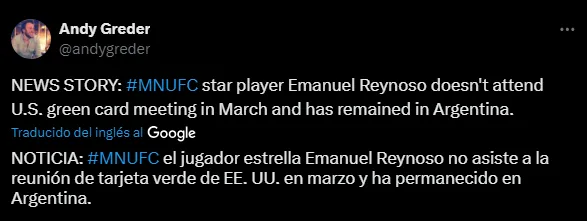 Bebelo Reynoso, en conflicto con su club. (Captura)