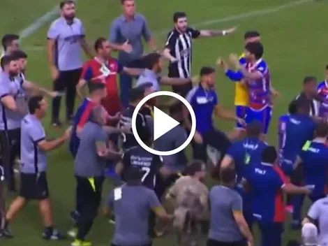 VIDEO | Fortaleza, rival de Boca en la Copa Sudamericana, terminó a las piñas en Brasil