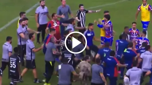 Fortaleza perdió la final de un torneo estadual y terminó a las piñas.