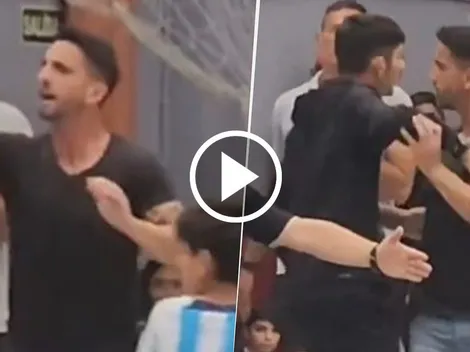 VIDEO | Insólito: el ex Boca que fue a ver jugar a su hijo y entró a la cancha a pelear