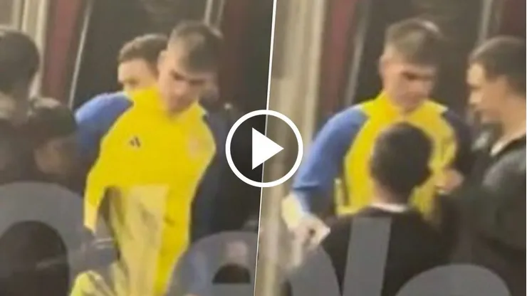 Kevin Zenón sacandose fotos con los hinchas de Newell´s