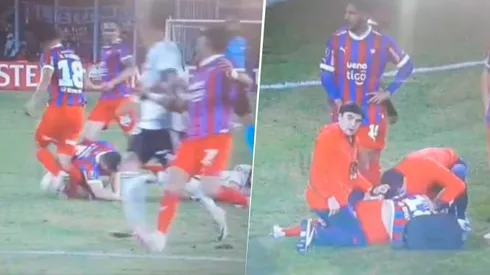 La durísima lesión que sufrió Bruno Valdez en Paraguay.