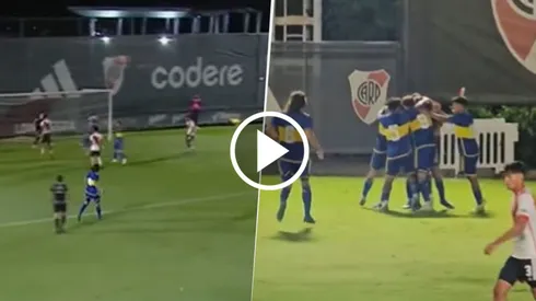 El gol de Boca en el duelo de Reserva contra River.