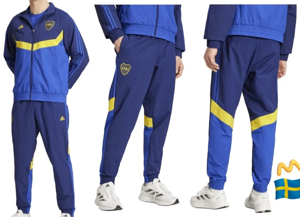El pantalón del nuevo conjunto de Boca. Foto: @marto_m3
