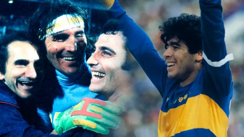 Gatti y Maradona, dos históricos de Boca. Foto: Imago.