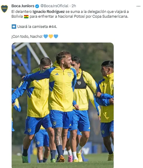 Ignacio Rodríguez se suma a la delegación. Usará la número 44. (Prensa CABJ)