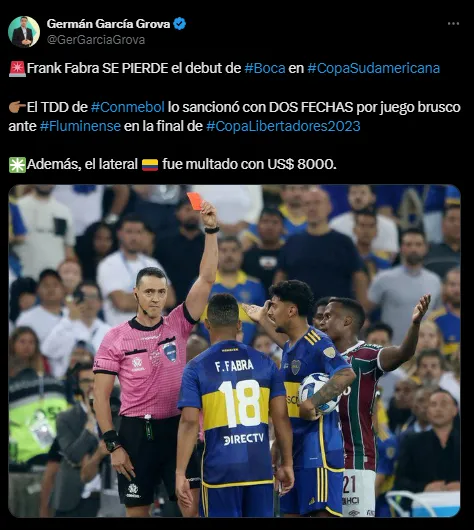 Fabra no estará disponible para viajar a Potosí.