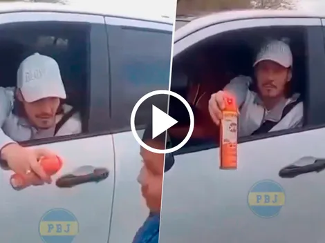 VIDEO | Cavani te cuida: el uruguayo le puso repelente para mosquitos a hinchas de Boca