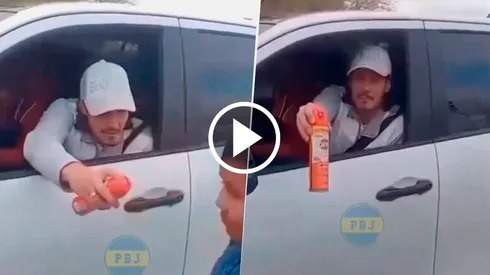 VIDEO | Cavani te cuida: el uruguayo le puso repelente para mosquitos a hinchas de Boca