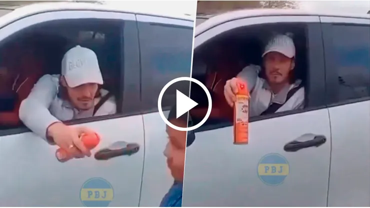VIDEO | Cavani te cuida: el uruguayo le puso repelente para mosquitos a hinchas de Boca