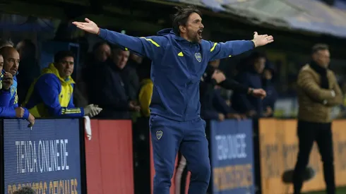 Martínez en acción en La Bombonera. Foto: Getty.