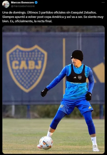 Zeballos está en la recta final. (Captura)