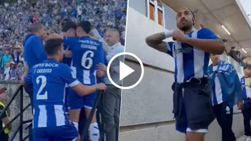 Varela obtuvo su primer título en Porto y lo festejó.