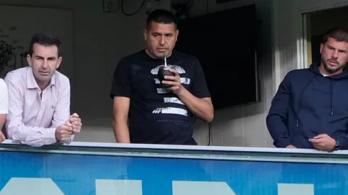 Riquelme, en su palco.