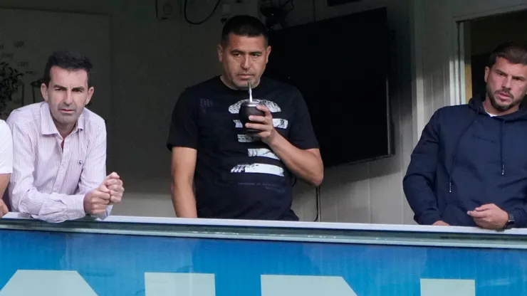 Riquelme, en su palco.