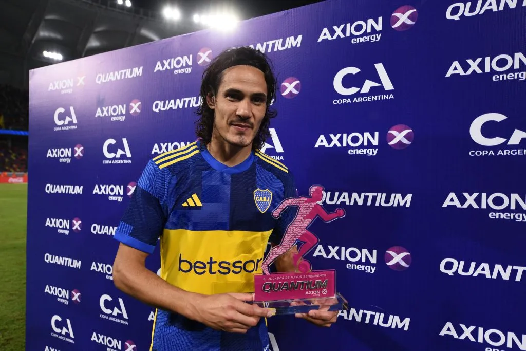 Edinson Cavani fue elegido figura en Boca vs. Central Norte (Getty Images)