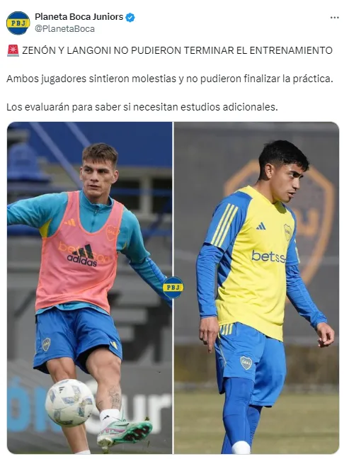 Zenón y Langoni, en duda.