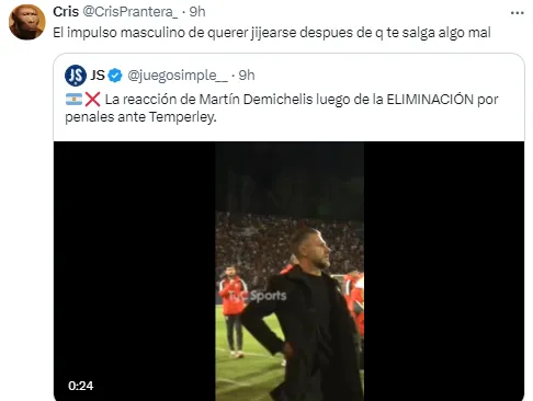 Los hinchas de Boca se burlaron de Demichelis.