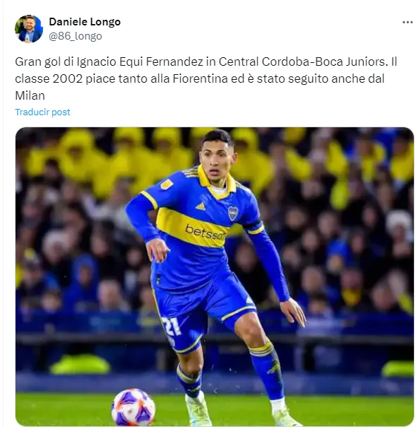 Milan y Fiorentina quieren a Equi Fernández.