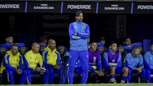 El banco de suplentes de Boca contra Central Córdoba