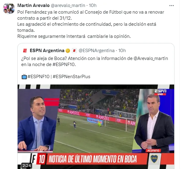 Pol Fernández, por ahora, no renueva.