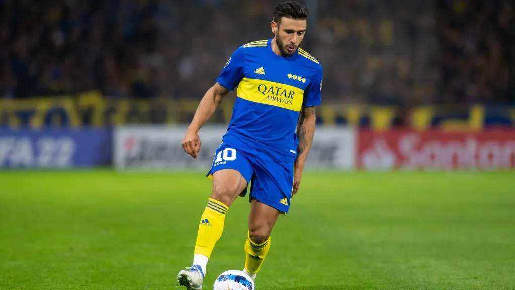 El Toto Salvio, con la 10 de Boca. (Getty)