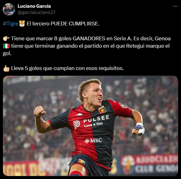 El objetivo que aún puede cumplirse. (Captura)