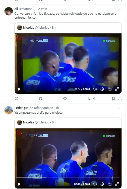 Los hinchas de Boca se indignaron con los defensores.