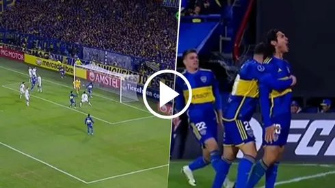 Cavani marcó el primer gol de Boca vs. Fortaleza.