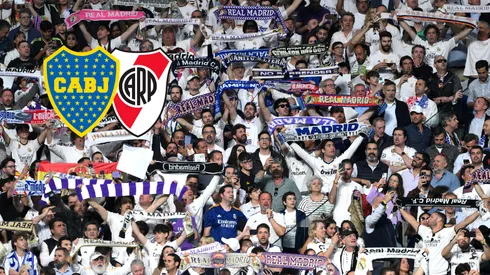 Los hinchas del Real Madrid tuvieron que elegir entre Boca y River.