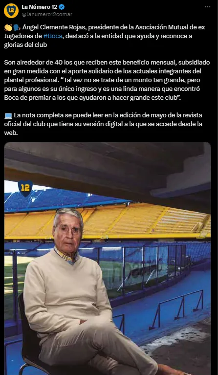 La palabra del ídolo de Boca. (Captura)