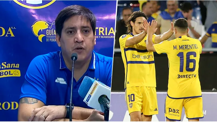 El DT de Trinidense aclaró lo sucedido con Cavani y Merentiel.