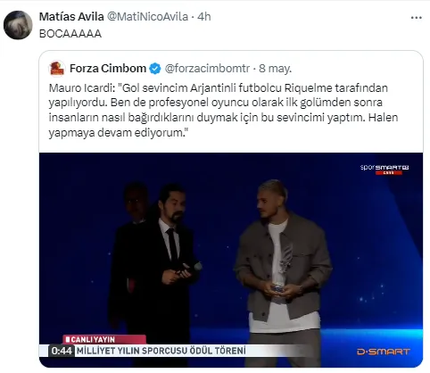 la reacción de los hinchas de boca a la declaración de Icardi.