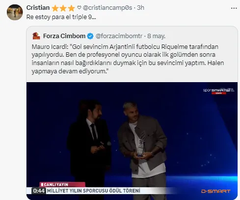 la reacción de los hinchas de boca a la declaración de Icardi.