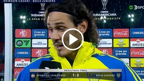 Cavani habló tras el gol del triunfo.