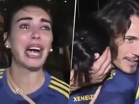 Pura emoción: el regalo especial de Cavani a una hincha de Boca que se emocionó al verlo en Paraguay
