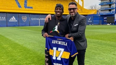 Advíncula junto a Rossi, su representante. Foto: archivo personal.