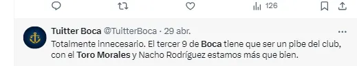 Los hinchas piden el regreso del Toro Morales.