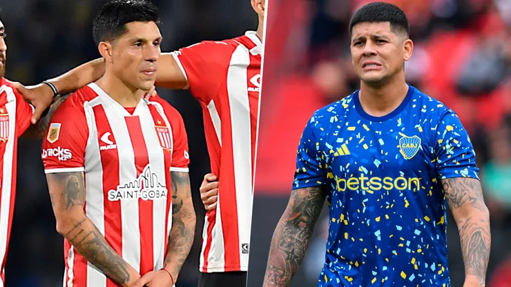 Marcos Rojo fue a buscar a Enzo Pérez.