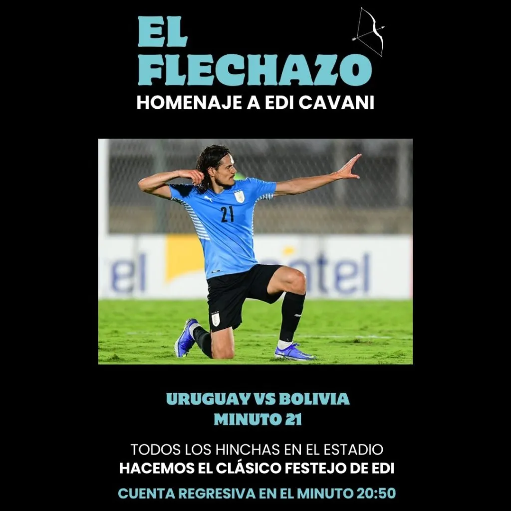 Cavani será homenajeado.